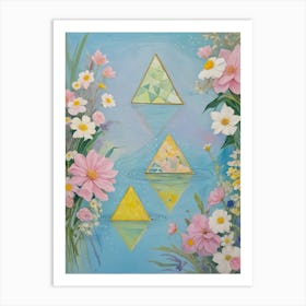 Three Triangles In The Water Art Print