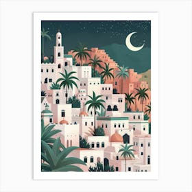 Islamic City At Night Art Print