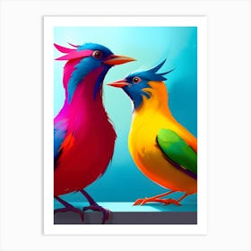 Colorful Birds-Reimagined Art Print