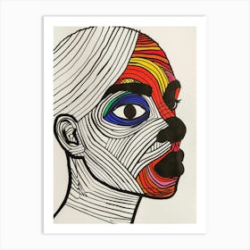 Rainbow Face 1 Art Print