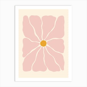 Abstract Flower 01 - Light Pink Art Print