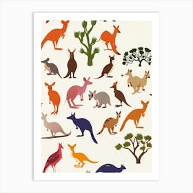 Kangaroos 1 Art Print