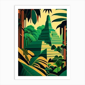 Tikal National Park Guatemala Retro Art Print