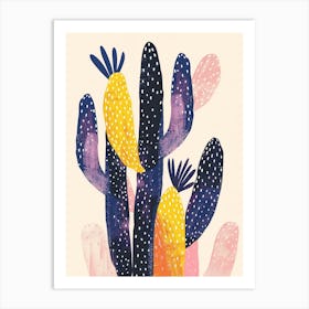 Rhipsalis Cactus Minimalist Abstract Illustration 2 Art Print