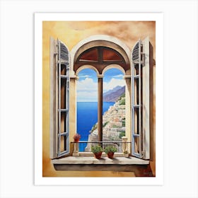 Positano Window Art Print