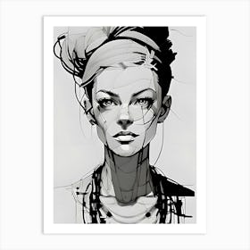 Fragmented Gaze: Portrait Of Sybille 1 Art Print