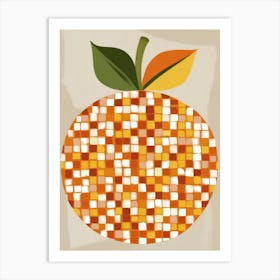 Orange Mosaic 4 Art Art Print