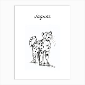 B&W Jaguar Poster Art Print