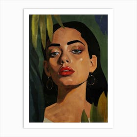 Summer Woman's Portrait in the Tropics Art Print