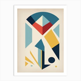 bauhaus geometric exhibition print Art Print