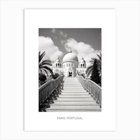 Poster Of Haifa, Israel, Photography In Black And White 1 Art Print
