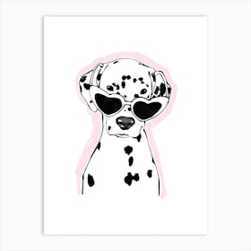 Sunglasses Dalmation Art Print