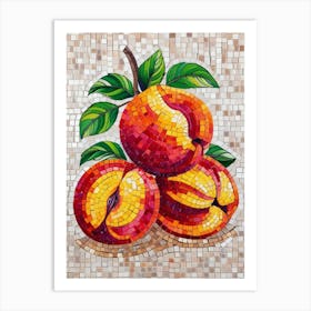 Peach Mosaic 1 Art Print