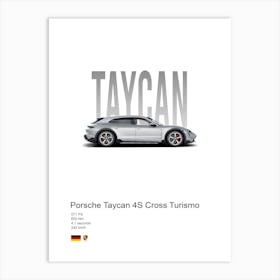 Taycan 4s Cross Turismo Porsche Art Print