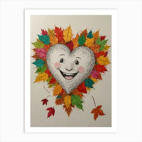 Autumn Heart 6 Art Print