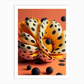 Polka flower Art Print