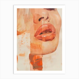 Orange Lips Art Print