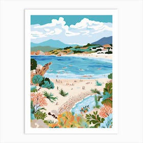 Elafonisi Beach, Crete, Greece, Matisse And Rousseau Style 1 Art Print