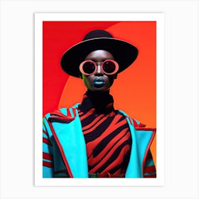 Afrofuturist Aura: Celestial Fashion Flair Art Print