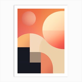 Abstract minimalist geometrical Painting Art Print