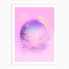 Space Debris Gouache Space Art Print