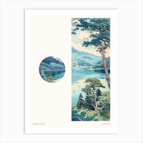 Hakone Japan 4 Cut Out Travel Poster Art Print