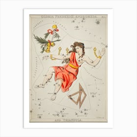 Sidney Hall’s (1831), Astronomical Chart Illustration Of Gloria Frederici, Andromeda 1 Art Print