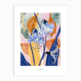 Colourful Flower Illustration Poster Bluebell 3 Art Print