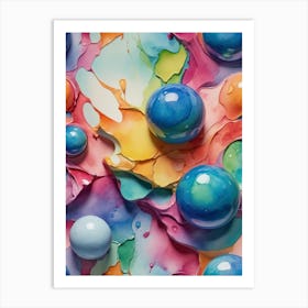 Colorful Eggs Art Print