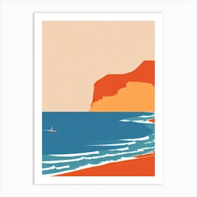 Mona Vale Beach Australia Midcentury Art Print