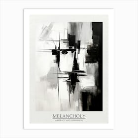 Melancholy Abstract Black And White 2 Poster Art Print