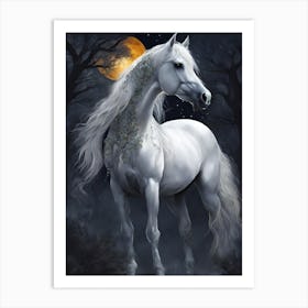 White Horse Art Print