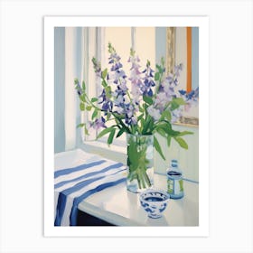 A Vase With Bluebell, Flower Bouquet 1 Art Print