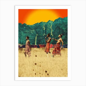 African Ripped Collage Art Print