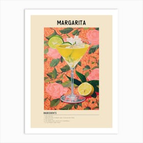 Margarita Cocktail Ingredients Poster Art Print