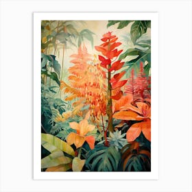 Tropical Plant Painting Croton 3 Art Print
