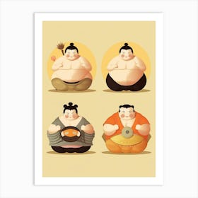 Sumo Wrestlers Japanese 12 Art Print