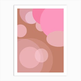 Pink And Brown Abstract Art Print