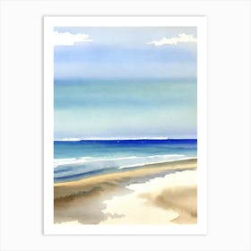 Torquay Beach, Australia Watercolour Art Print