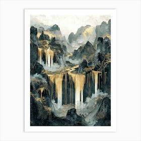 Himalayas Dream Luxe Abstraction Art Print