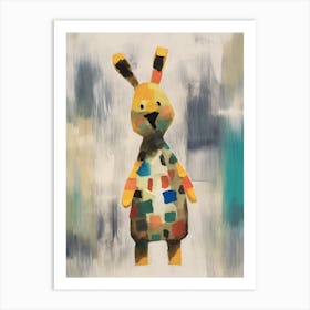 Rabbit Kids Patchwork Painting 2 Art Print