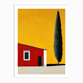 Cypress Tree, Italy, Minimalism Art Print