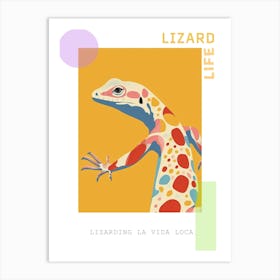 Modern Lizard Abstract Illustration 3 Poster Art Print