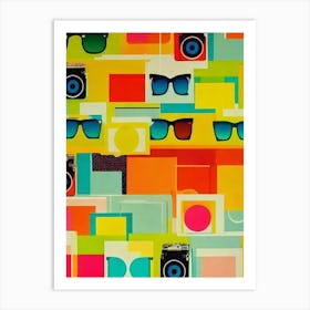 Abstract Sunglasses Art Print