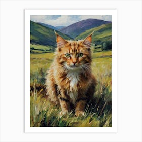 Scotland Cat Art Print