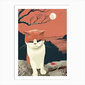 Not-really-happy Cat Art Print