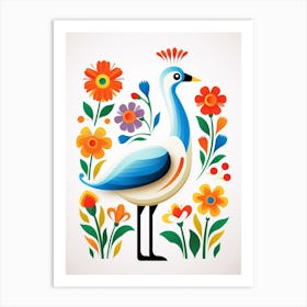 Scandinavian Bird Illustration Goose 5 Art Print