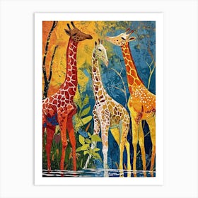 Giraffe Earth Tones 1 Art Print