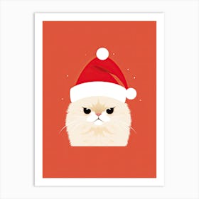 Santa Cat 9 Art Print
