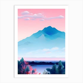 Mountain Landscape Vector Illustration Art Print